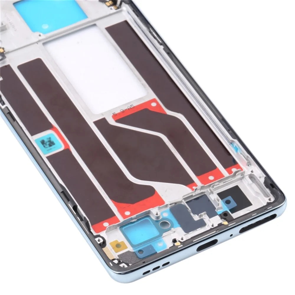 For Oppo Reno6 Pro 5G Phone Middle Plate Frame Repair Part (A-Side) (without Logo) - Blue - 5