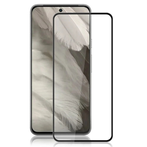 AMORUS For Google Pixel 8 Pro Anti-explosion Full Cover Screen Protector Silk Printing Full Glue Tempered Glass Film - Black - 1