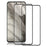 AMORUS 2Pcs Screen Protector for Google Pixel 8 Pro , Full Glue High Transparency Tempered Glass Silk Printing Film - Black - 1