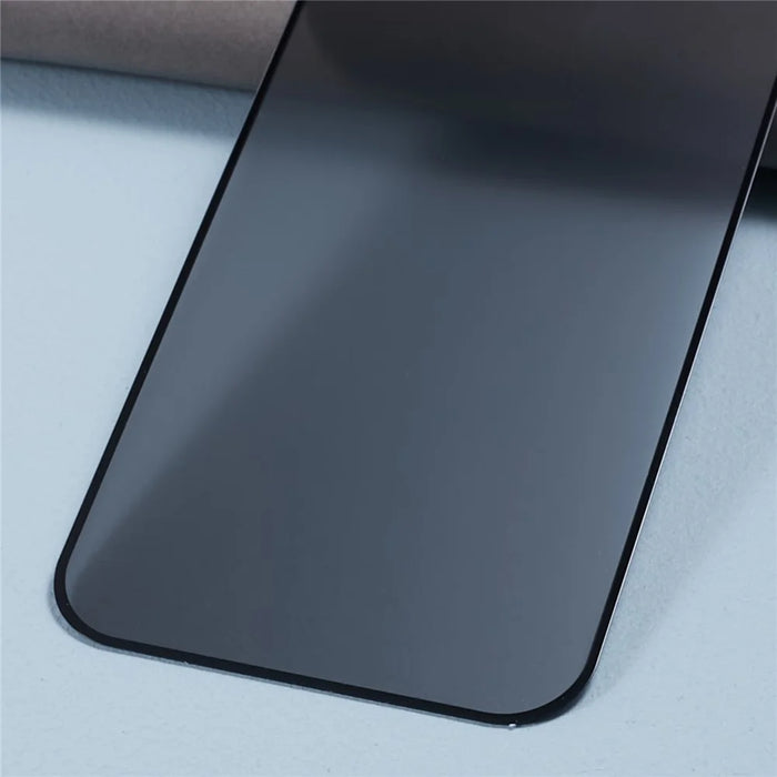 2Pcs 180-degree Anti-spy Screen Protector for iPhone 15 Pro Max Matte Full Coverage Tempered Glass Film with Anti-dust Net - 5