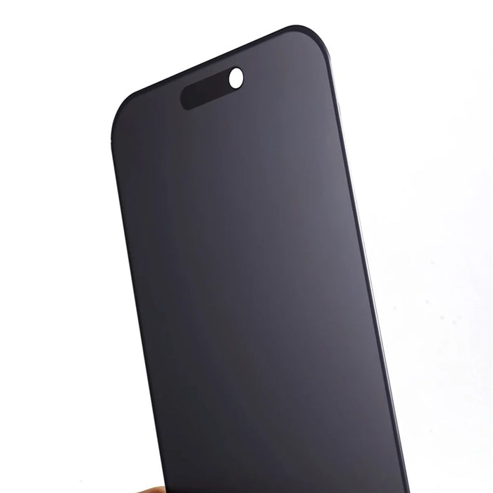 2Pcs 180-degree Anti-spy Screen Protector for iPhone 15 Pro Max Matte Full Coverage Tempered Glass Film with Anti-dust Net - 6