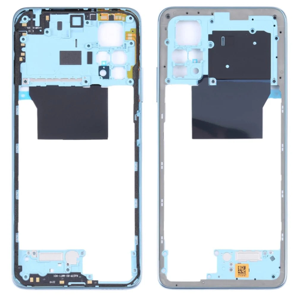 For Xiaomi Redmi Note 11 Pro 4G (MediaTek) 2201116TG 2201116TI OEM Middle Housing Plate Frame Part (without Logo) - Baby Blue - 1