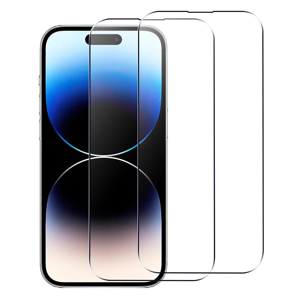 2Pcs Tempered Glass Screen Protector for iPhone 15 Plus , 2.5D Arc Edge Ultra Clear Phone Screen Film - 1