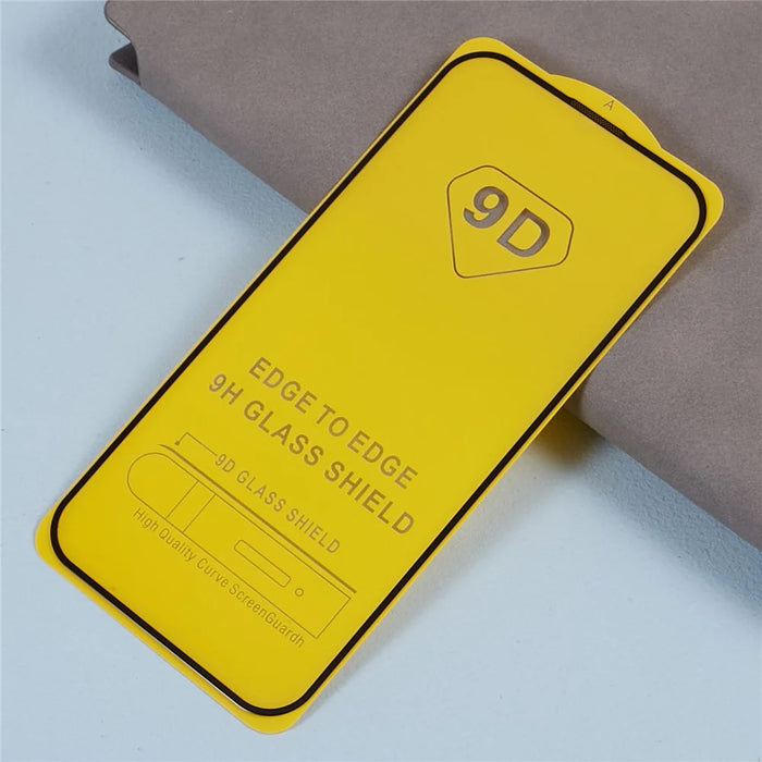 For iPhone 15 9D Full Coverage Silk Print Tempered Glass Film Full Glue Anti-explosion Screen Protector - 3