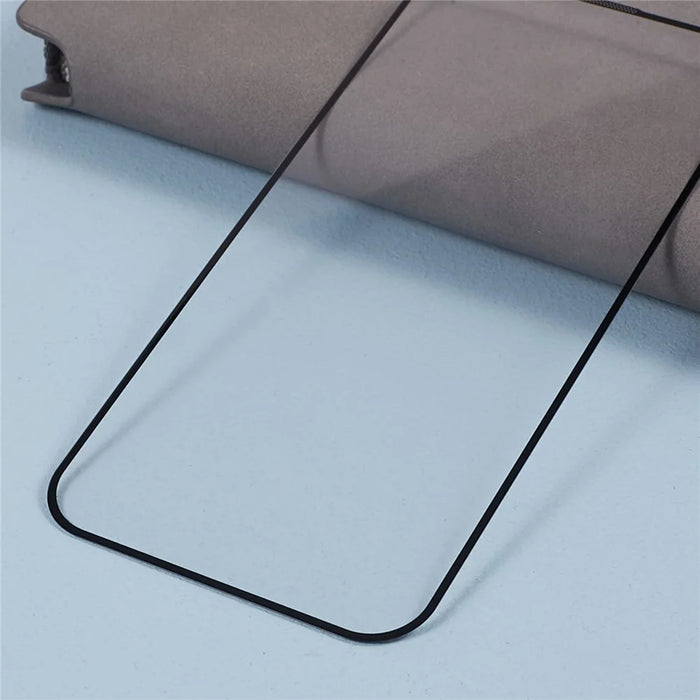 For iPhone 15 Pro 9D Full Glue Anti-scratch Screen Protector Full Coverage Silk Print Tempered Glass Film - 5
