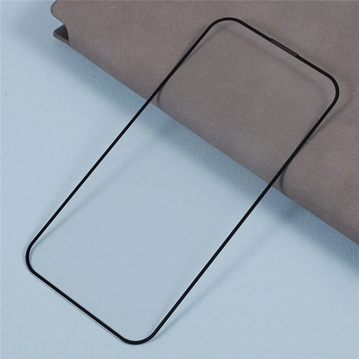 For iPhone 15 Plus Silk Print Full Coverage Tempered Glass Film Full Glue 9D Anti-scratch Screen Protector - 4
