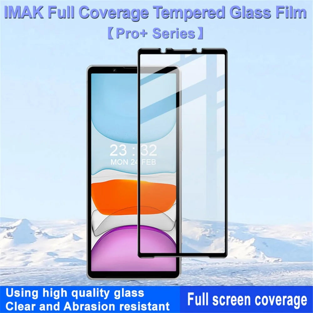 IMAK Pro+ Series For Sony Xperia 5 V Phone Full Screen Protector Super Clear Tempered Glass Film - 6
