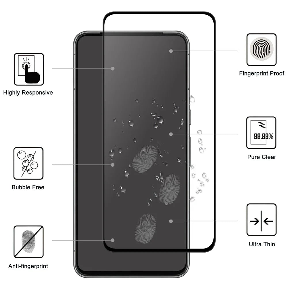 For Google Pixel 8 Pro AGC Tempered Glass with Black Edge Full Glue Full Coverage Screen Protector - 2