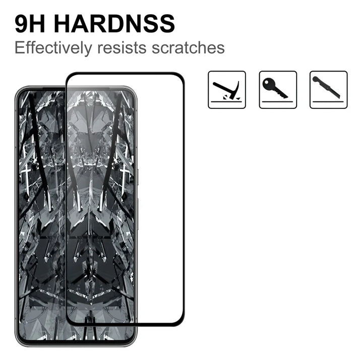 For Google Pixel 8 Pro AGC Tempered Glass with Black Edge Full Glue Full Coverage Screen Protector - 3