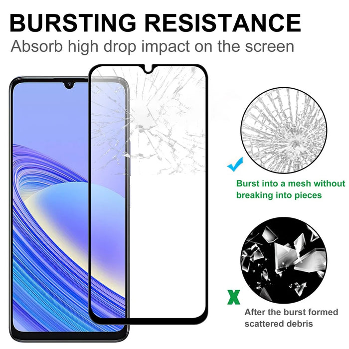 For TCL 40 SE AGC Tempered Glass with Black Edge Full Glue Full Coverage Screen Protector - 4