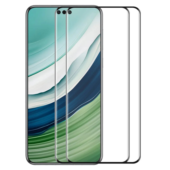 ENKAY HAT PRINCE 2PCS for Huawei Mate 60 Pro+ / Mate 60 Pro 3D Curved Tempered Glass Hot Bending Side Glue Screen Protector Support Fingerprint Unlock - 1