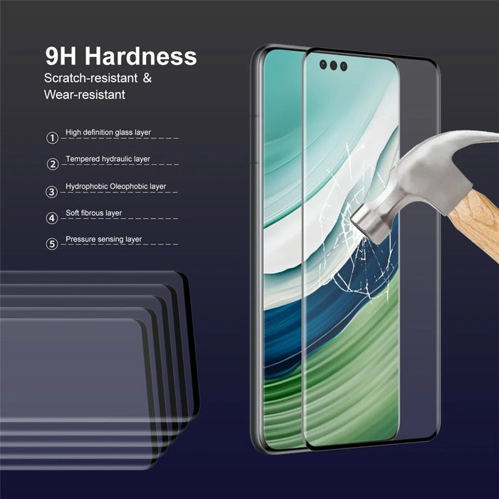 ENKAY HAT PRINCE 2PCS for Huawei Mate 60 Pro+ / Mate 60 Pro 3D Curved Tempered Glass Hot Bending Side Glue Screen Protector Support Fingerprint Unlock - 4