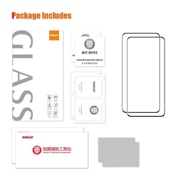 ENKAY HAT PRINCE 2PCS for Huawei Mate 60 Pro+ / Mate 60 Pro 3D Curved Tempered Glass Hot Bending Side Glue Screen Protector Support Fingerprint Unlock - 7