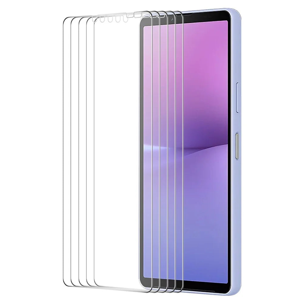 ENKAY HAT PRINCE 5Pcs 0.26mm High Aluminium-silicon Glass Film for Sony Xperia 10 V 2.5D Clear Screen Protector - 1