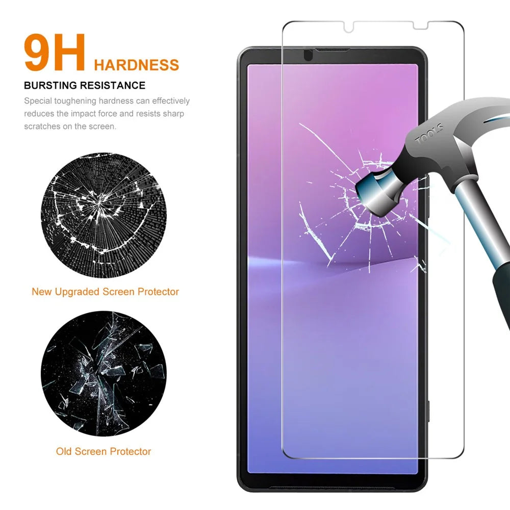ENKAY HAT PRINCE 5Pcs 0.26mm High Aluminium-silicon Glass Film for Sony Xperia 10 V 2.5D Clear Screen Protector - 2