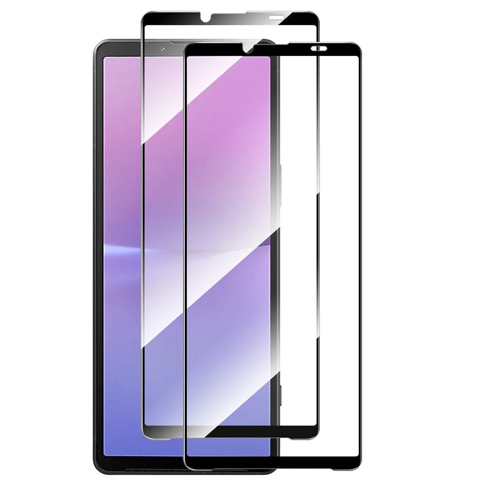 ENKAY HAT PRINCE 2Pcs 0.26mm Screen Protector for Sony Xperia 10 V Silk Print 2.5D High Aluminium-silicon Glass Film - 1