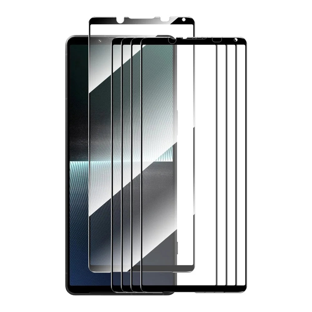 ENKAY HAT PRINCE 5Pcs for Sony Xperia 1 V Silk Print High Aluminium-silicon Glass Film 0.26mm 2.5D Screen Protector - 1