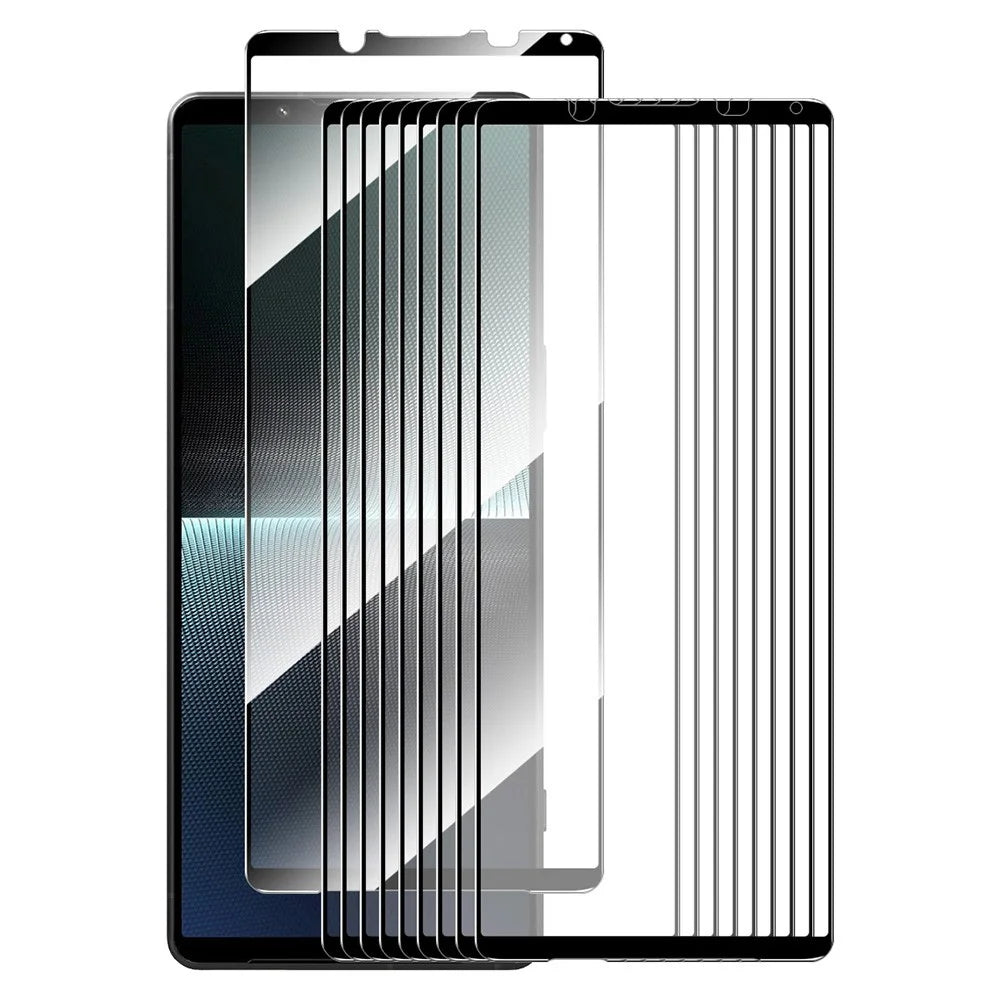 ENKAY HAT PRINCE 10Pcs High Aluminium-silicon Glass Film for Sony Xperia 1 V Silk Print 9H 2.5D Screen Protector - 1