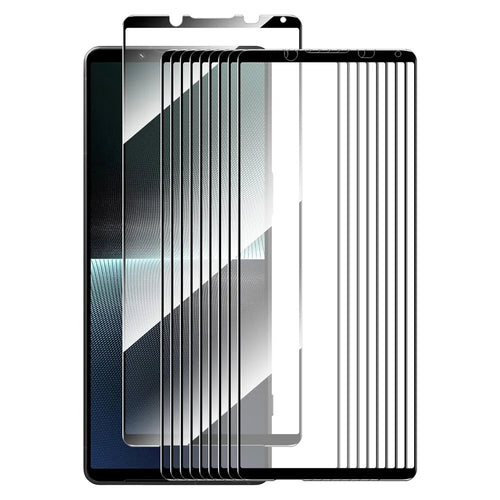 ENKAY HAT PRINCE 10Pcs High Aluminium-silicon Glass Film for Sony Xperia 1 V Silk Print 9H 2.5D Screen Protector - 1