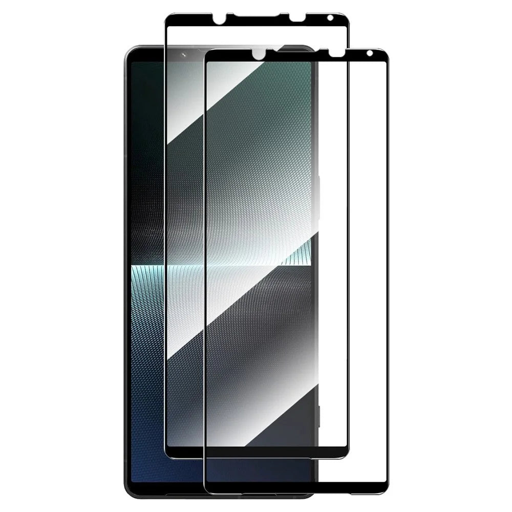 ENKAY HAT PRINCE 2Pcs Silk Print Screen Protector for Sony Xperia 1 V , 2.5D 9H High Aluminium-silicon Glass Film - 1