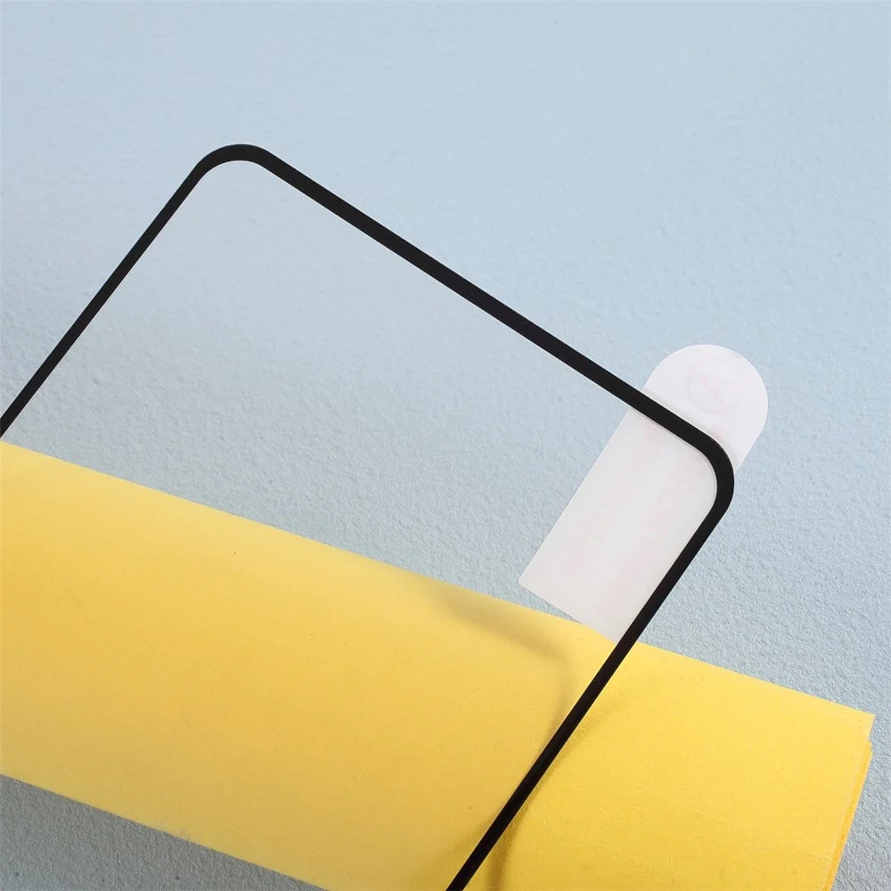 For Realme GT5 5G Silk Printing Complete Cover Screen Protector Full Glue Black Edge Tempered Glass Film - 4