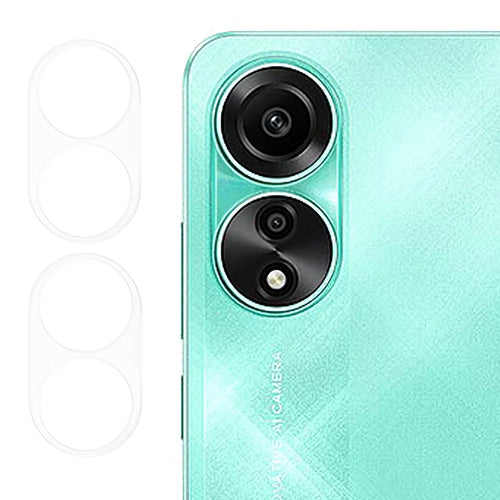 2Pcs For Oppo A78 4G Camera Lens Protector 3D Arc Edge HD Tempered Glass Lens Film - 1
