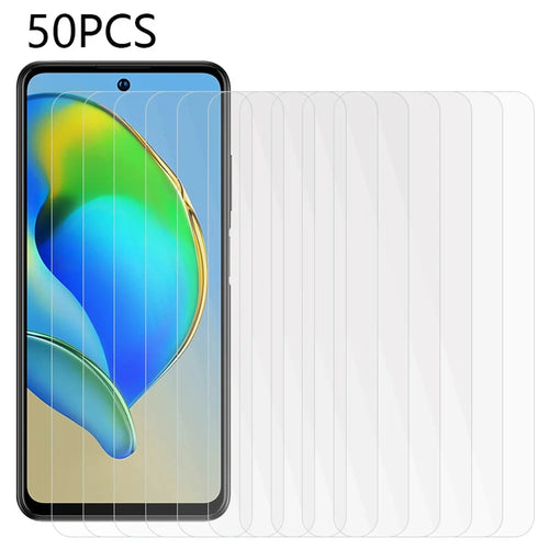 50Pcs Tempered Glass Film for ZTE Blade V40 , Anti-Scratch Clear Phone Screen Protector (No Package, with Wipes Set, Dust-absorber, Guide Sticker) - 1
