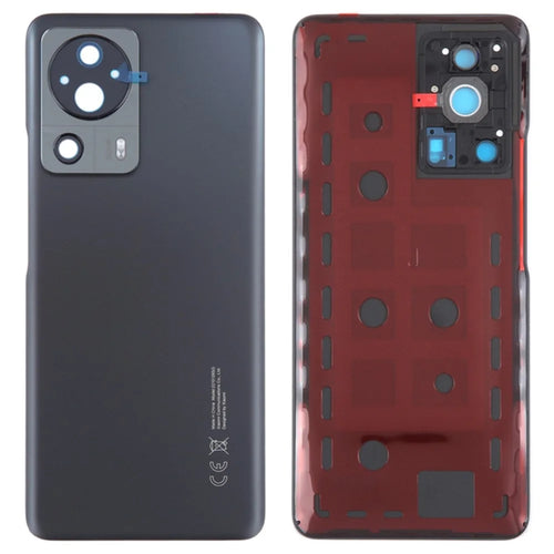 For Xiaomi 13 Lite OEM Battery Housing Back Cover with Camera Ring Lens Cover Replacement - Black - 1