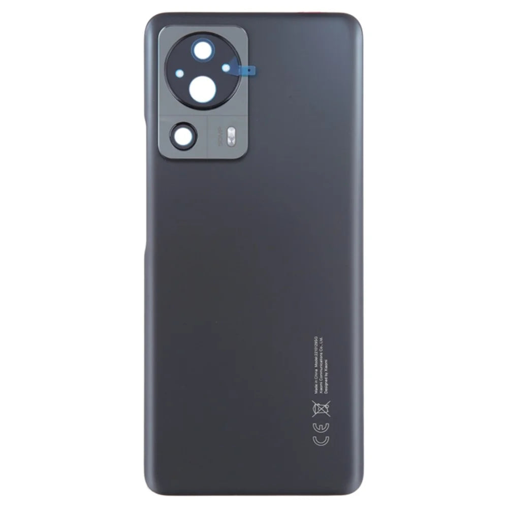 For Xiaomi 13 Lite OEM Battery Housing Back Cover with Camera Ring Lens Cover Replacement - Black - 2