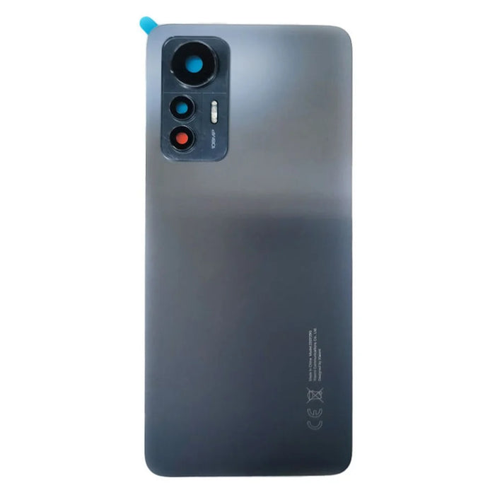 For Xiaomi 12 Lite 5G OEM Battery Housing Back Cover with Camera Ring Lens Cover Replacement - Black - 2