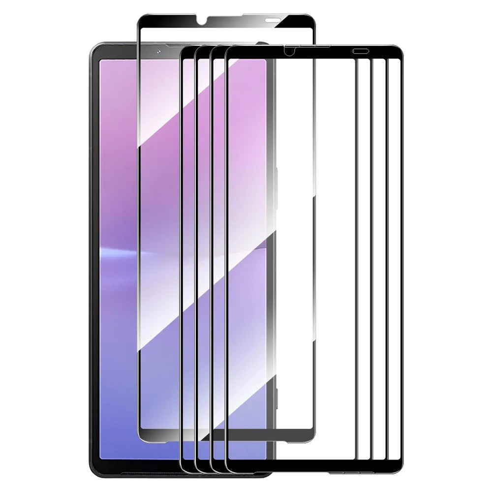 ENKAY HAT PRINCE 5Pcs for Sony Xperia 10 V High Aluminium-silicon Glass Film Clear 9H 2.5D Silk Printing Screen Protector - 1
