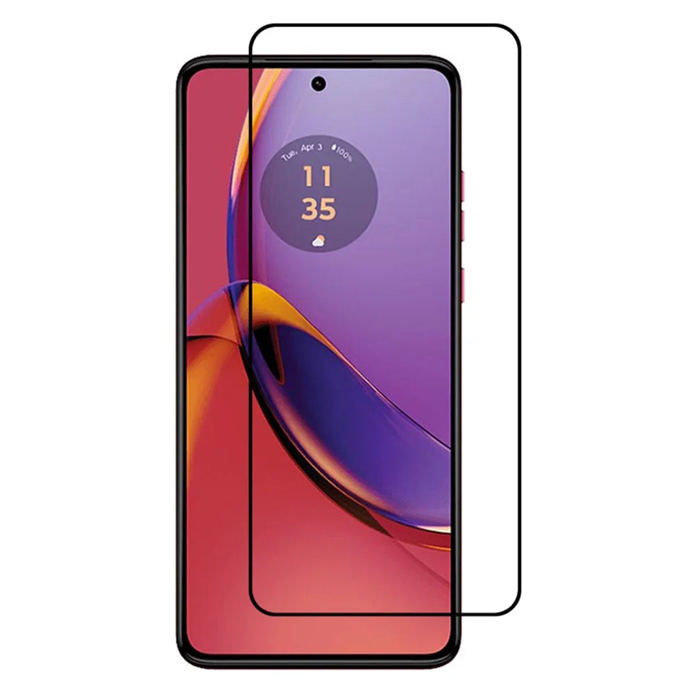 Tempered Glass Film for Motorola Moto G84 5G / OPPO Reno2 , Black Edge Silk Printing Full Glue Full Screen Protector - 1