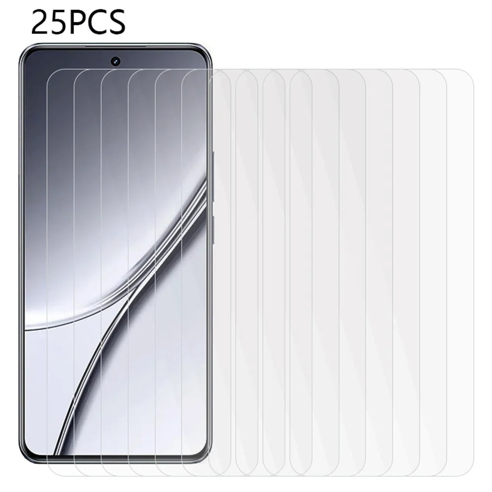 25Pcs For Realme GT5 5G / GT5 240W 5G Tempered Glass Covering Film HD Transparent Phone Screen Protector (No Package, with Wipes Set, Dust-absorber, Guide Sticker) - 1