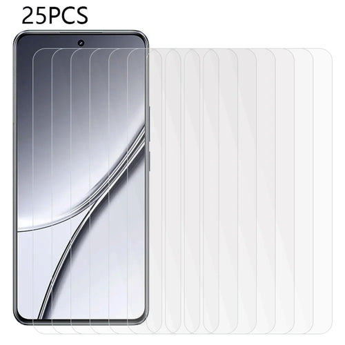 25Pcs For Realme GT5 5G / GT5 240W 5G Tempered Glass Covering Film HD Transparent Phone Screen Protector (No Package, with Wipes Set, Dust-absorber, Guide Sticker) - 1