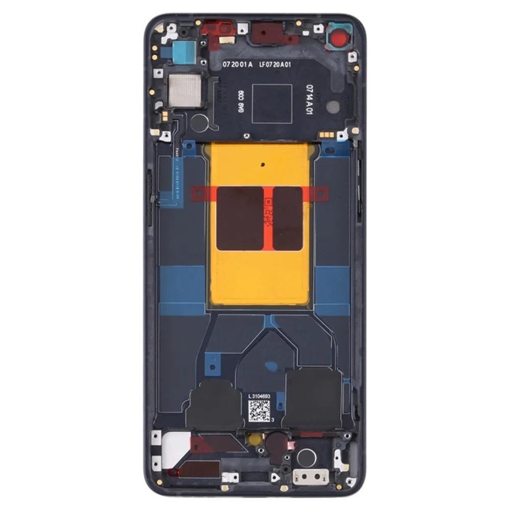 For Oppo Reno6 5G Cell Phone Middle Plate Frame Repair Part (A-Side) (without Logo) - Black - 3