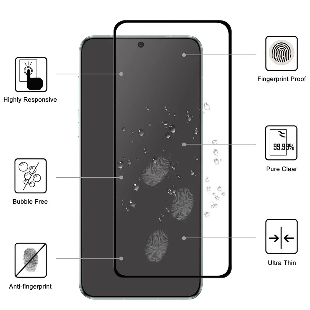 For Huawei Mate 60 AGC Tempered Glass with Black Edge Full Glue Full Coverage Screen Protector - 2