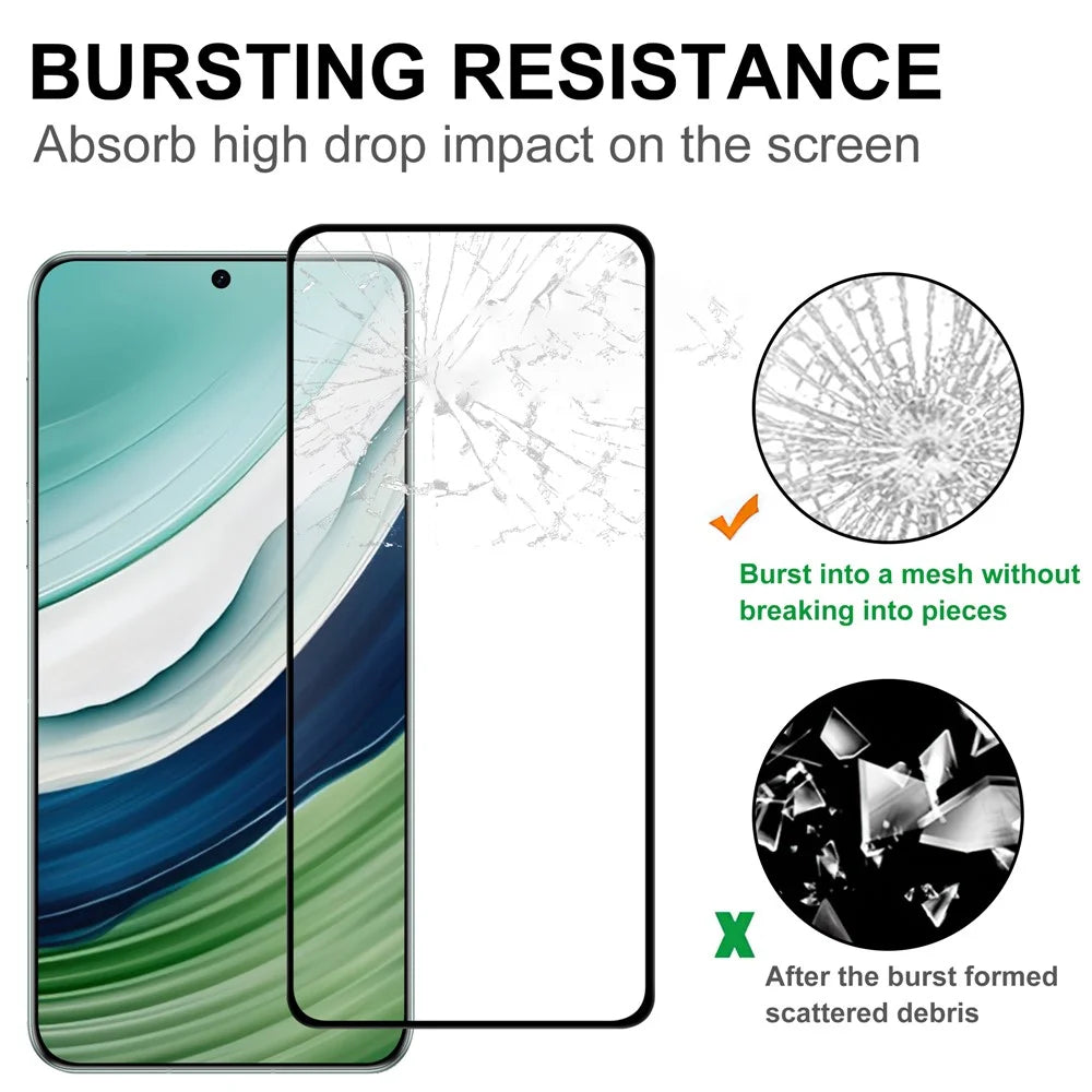 For Huawei Mate 60 AGC Tempered Glass with Black Edge Full Glue Full Coverage Screen Protector - 4
