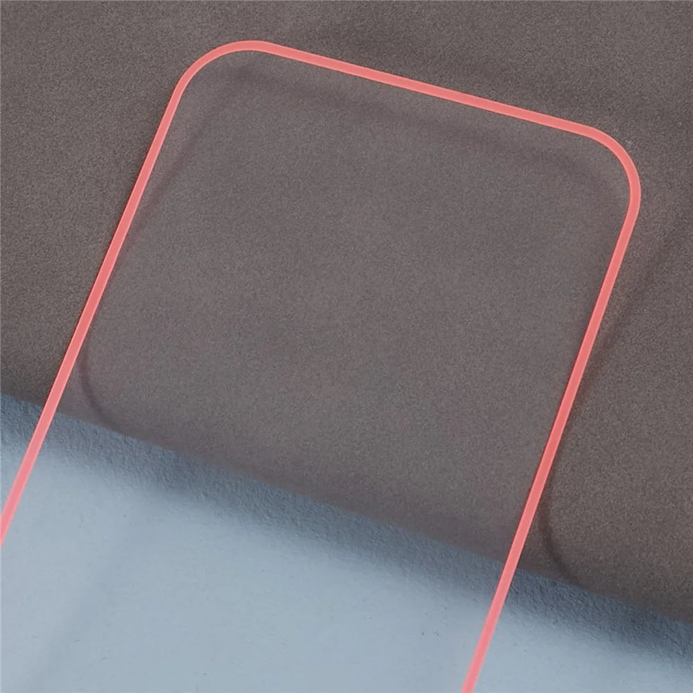 For iPhone 15 Pro Max Luminous HD Medium Alumina Glass Screen Protector Full Glue Anti-scratch Film - Rose Pink - 6