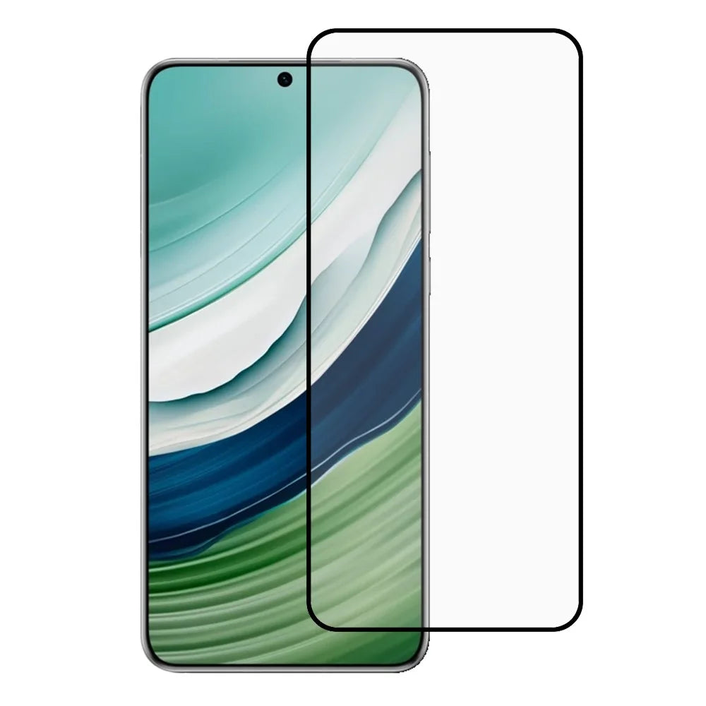For Huawei Mate 60 Silk Printing HD Clear Full Screen Protector 3D Medium Aluminum Glass Full Glue Film - 1