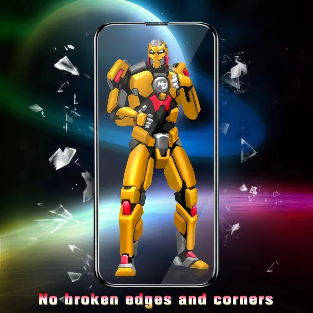 For iPhone 15 HD Clear Tempered Glass Film Full Cover Big Arc Edges Anti-Scratch Screen Protector - 2