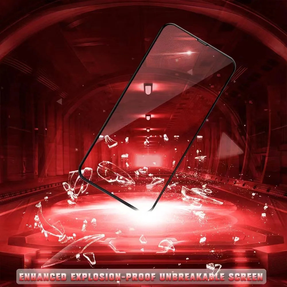 For iPhone 15 Pro Max Tempered Glass Film Full Cover Shatter Protection Matte Screen Protector - 3