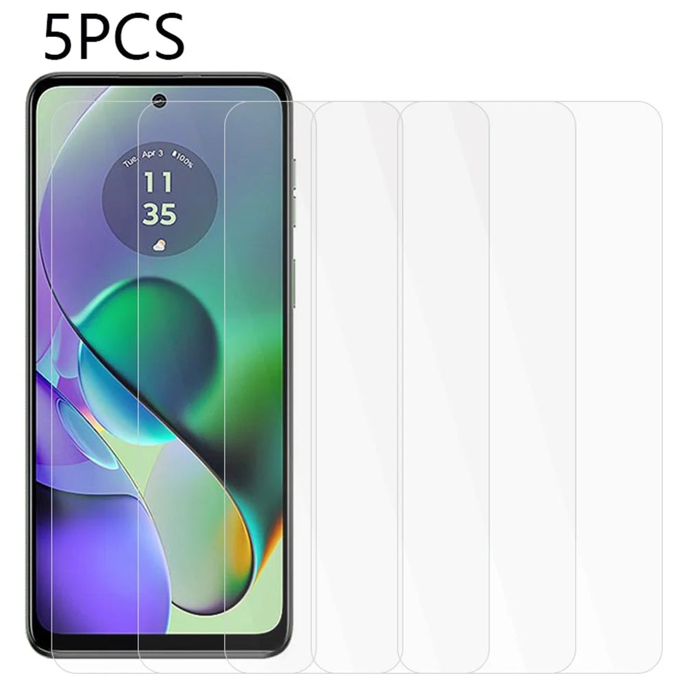 5PCS For Motorola Moto G54 5G Anti-explosion Screen Protector 0.3mm 2.5D HD Tempered Glass Film - 1