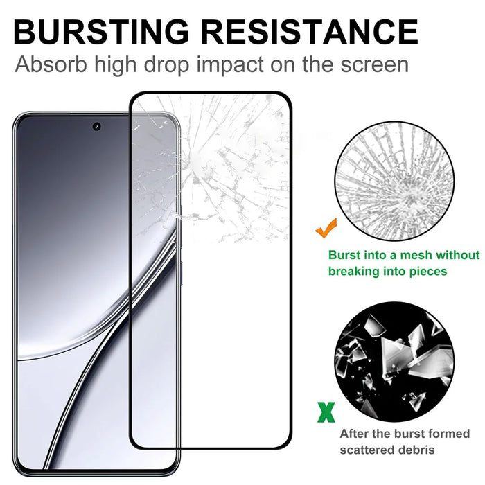 For Realme GT5 5G AGC Tempered Glass with Black Edge Full Glue Full Coverage Screen Protector - 4