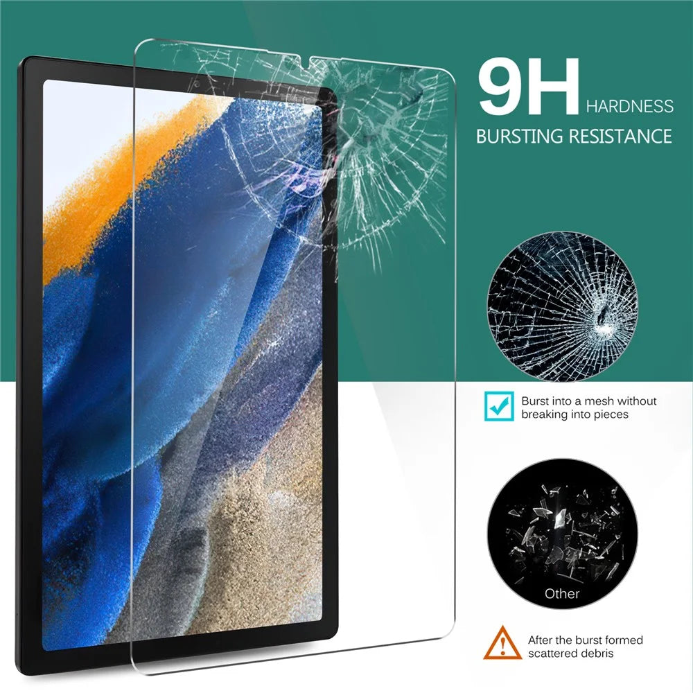 For Samsung Galaxy Tab A11 / A9 Screen Protector Straight Edge HD Clear Tablet Tempered Glass Protective Film - 4