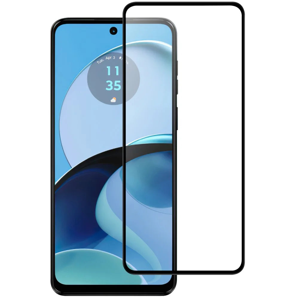For Motorola Moto G14 4G AGC Tempered Glass with Black Edge Full Glue Full Coverage Screen Protector - 1