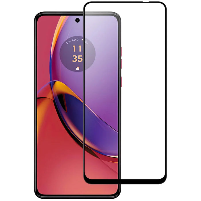 For Motorola Moto G84 5G AGC Tempered Glass with Black Edge Full Glue Full Coverage Screen Protector - 1