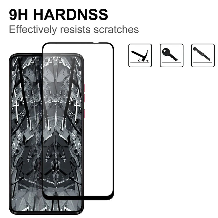 For Motorola Moto G84 5G AGC Tempered Glass with Black Edge Full Glue Full Coverage Screen Protector - 3
