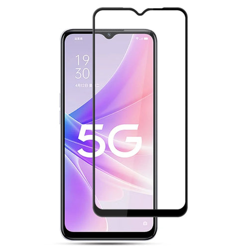 AMORUS For Oppo A78 5G / A58 5G Tempered Glass Full Screen Protector Silk Printing Full Glue Film - Black - 1