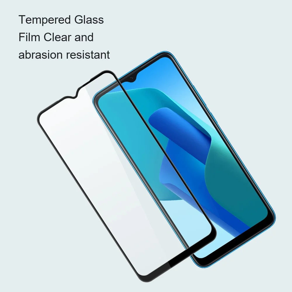 AMORUS For Oppo A78 5G / A58 5G Tempered Glass Full Screen Protector Silk Printing Full Glue Film - Black - 6