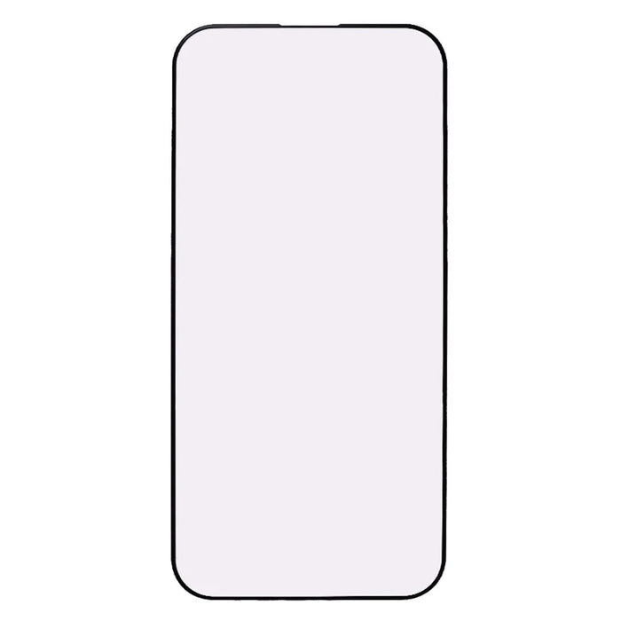 For iPhone 15 Pro Purple Light Black Edge Tempered Glass Full Glue Film Silk Printing Full Screen Protector - 2